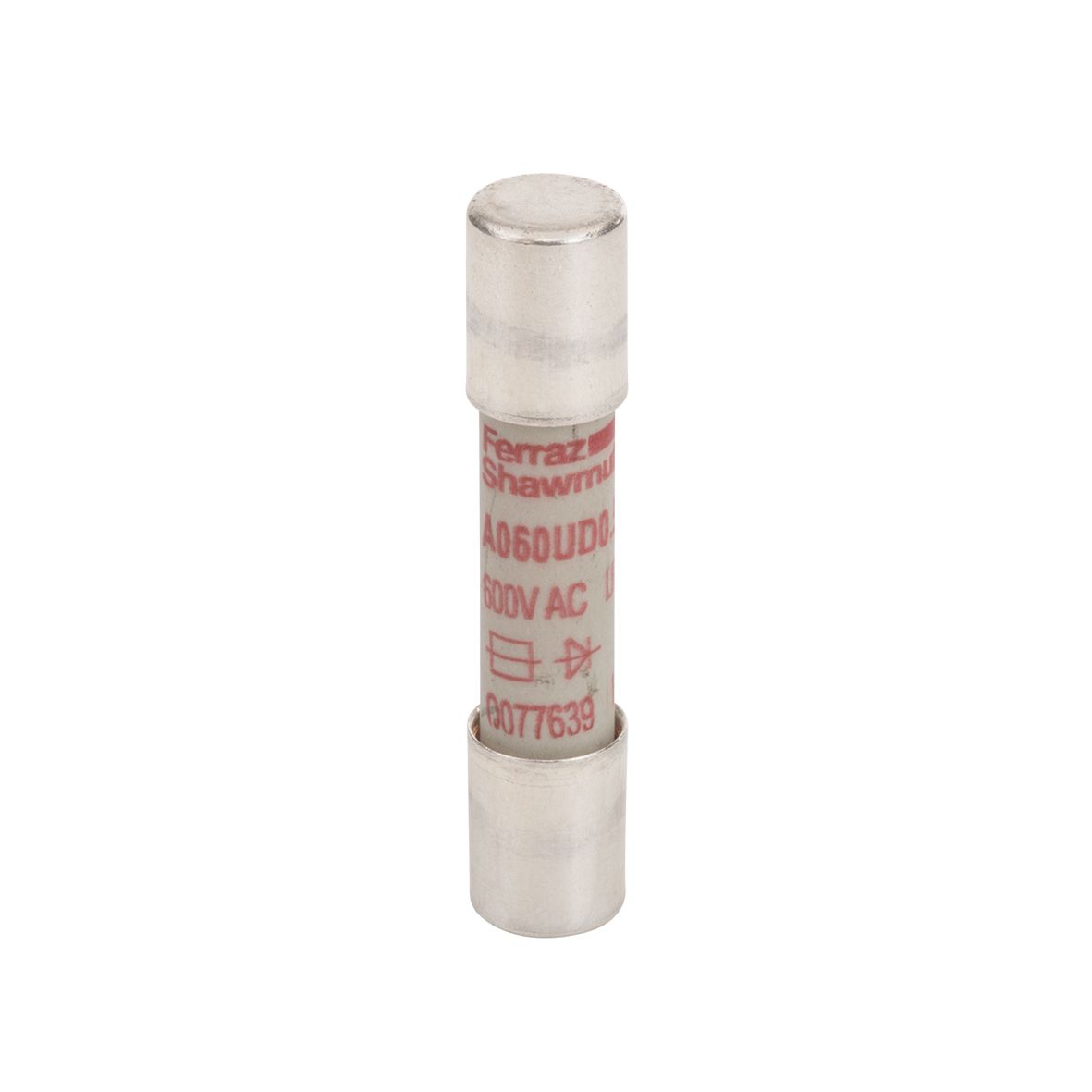 Q077639 - Cylindrical fuse-link aR URB/URD/URL 600VAC 10x38, 0,5A, without indicator